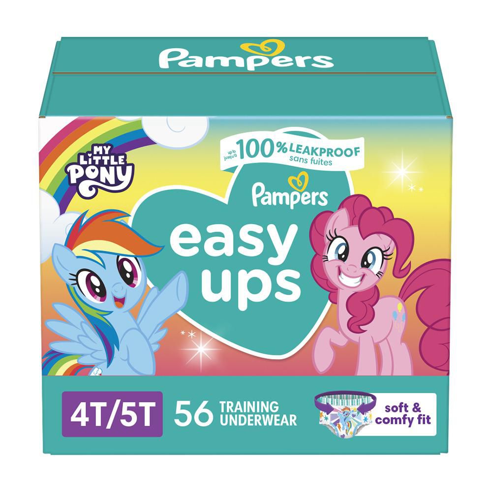Pampers Easy Ups Girls Training Underwear, Super Pack, Sizes 2-6, 74-46  Count