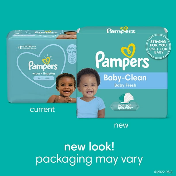 Lingettes pour bébés Pampers Baby-Clean, parfum Baby Fresh, 9X boîtes  distributrices, 720 lingettes 720CT 