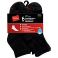 thumbnail image 2 of Hanes Men's P6 Cushion Odor Protection Ankle Socks, 2 of 3