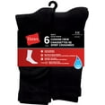 thumbnail image 2 of Hanes Men's P6 Cushion Odor Protection Crew Socks, 2 of 3