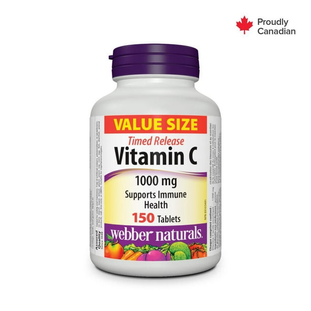 Webber Naturals®, Vitamine C Liberation lente, 1000 mg 150 comprimes