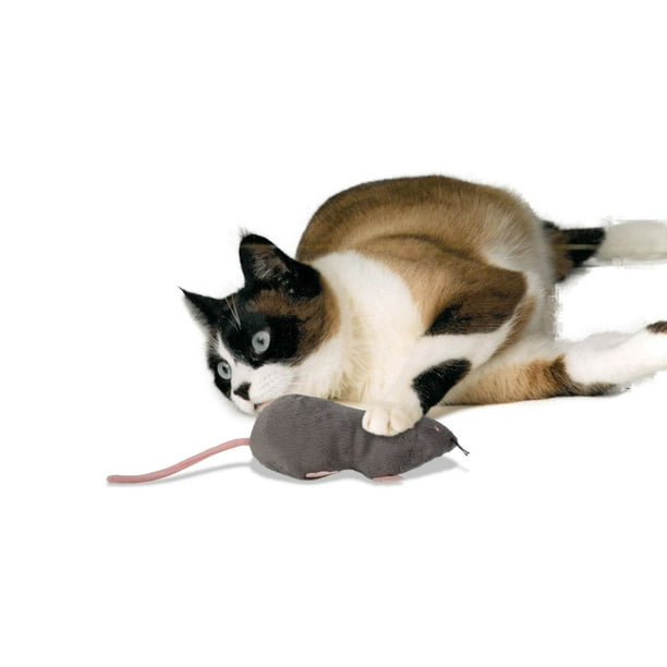 Grand jouet à l'herbe à chat en forme de souris de SmartyKat