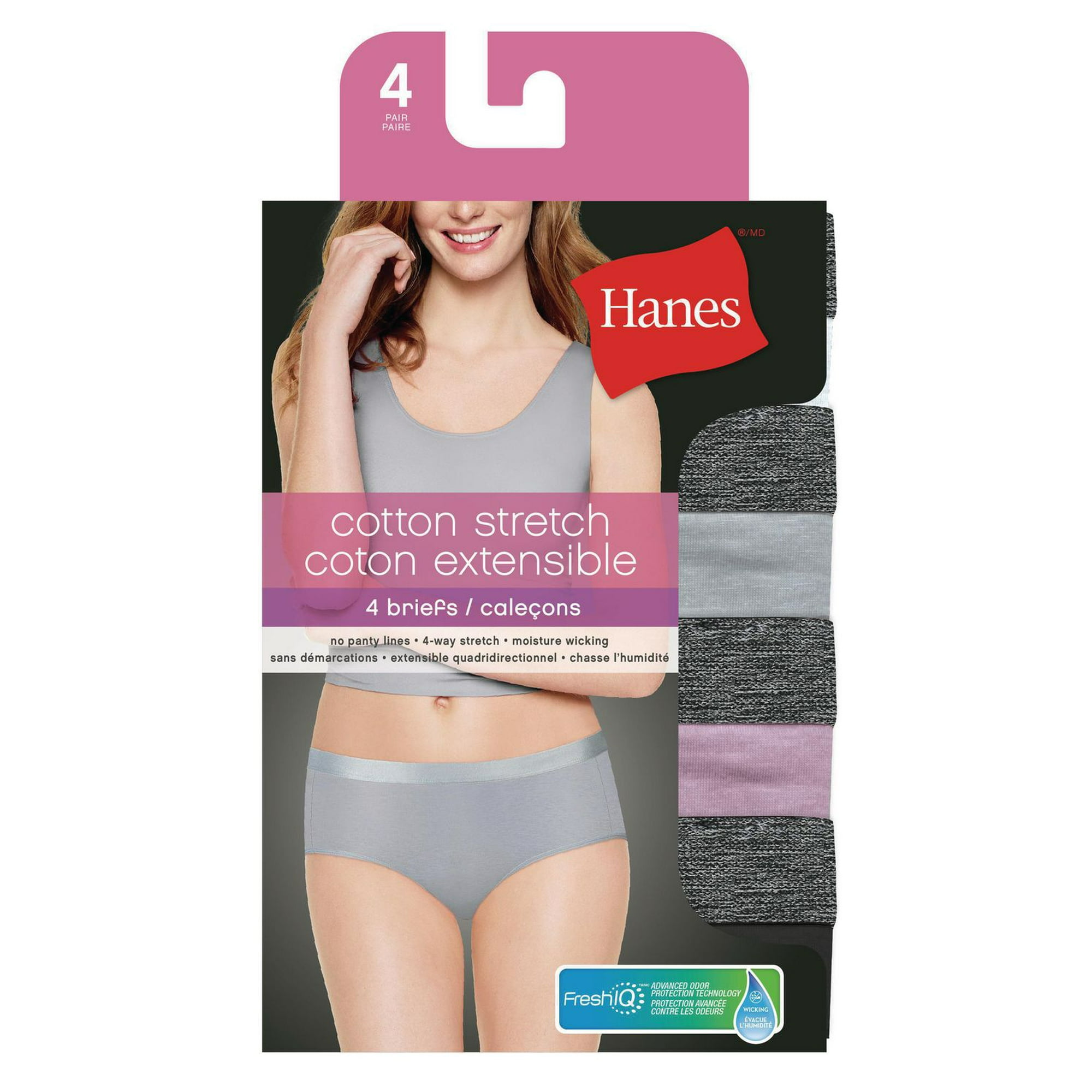 Hanes Womens Brief Panties 20 Pack, Moisture-Wicking Cotton Brief Underwear  (Colors May Vary)