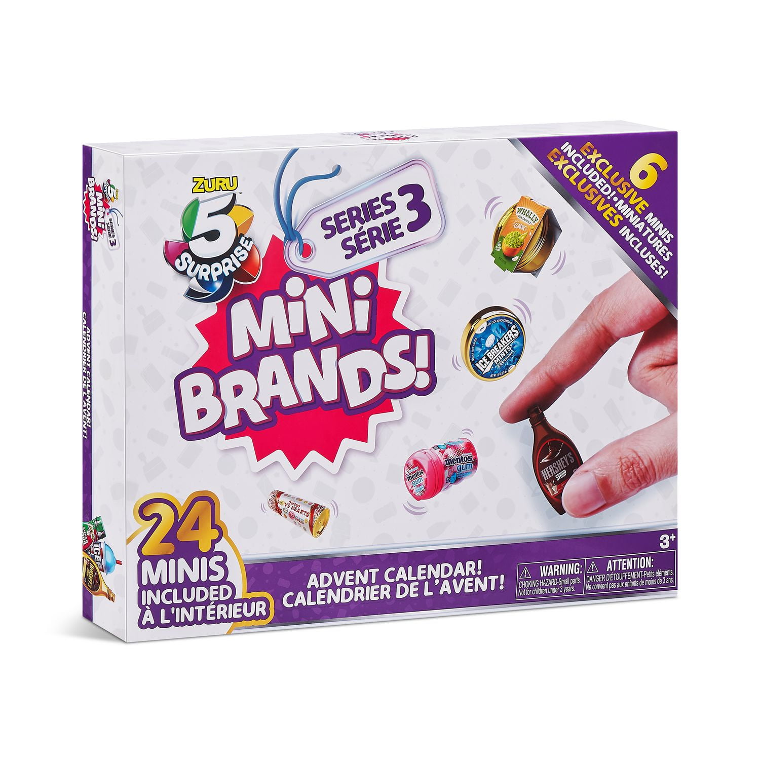 5 Surprise Mini Brands Series 3 Limited Edition 24-Surprise Pack Advent  Calendar with 6 Exclusive Minis by ZURU