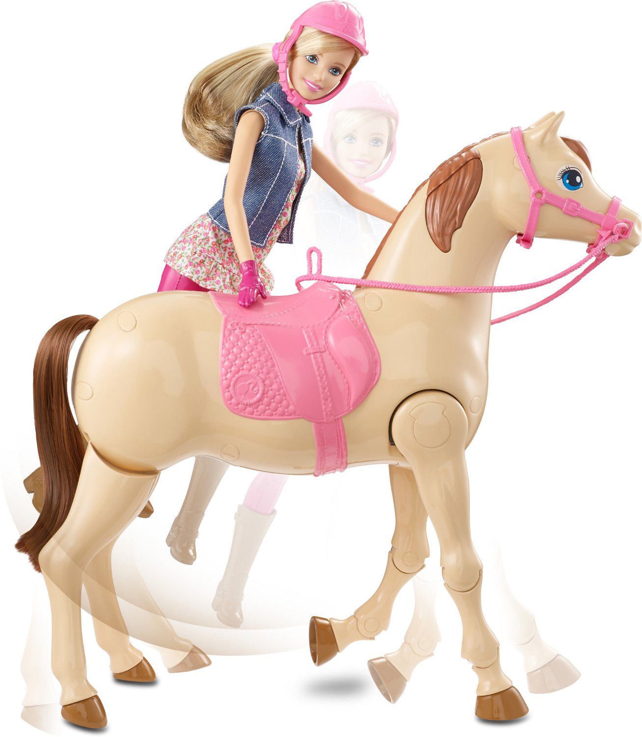 Barbie - Cheval saut d'obstacle + 1 Poupée > idees enfants