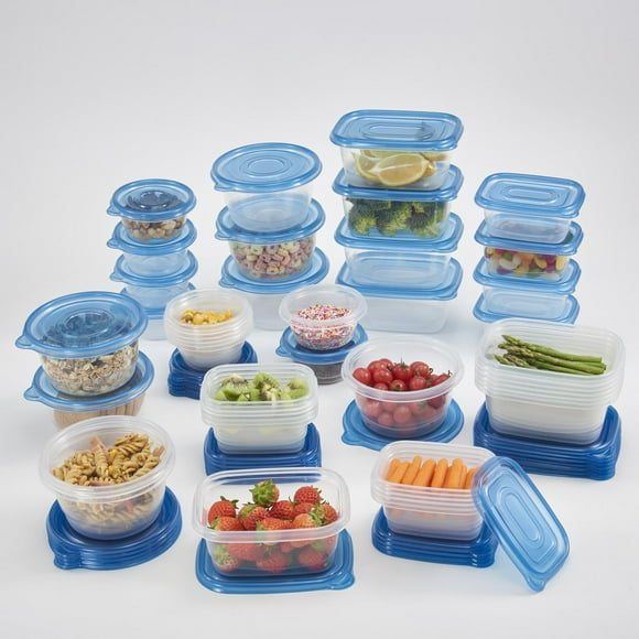 Mainstays 92PC Ensemble de contenants de conservation alimentaire Stockage des aliments 92PC