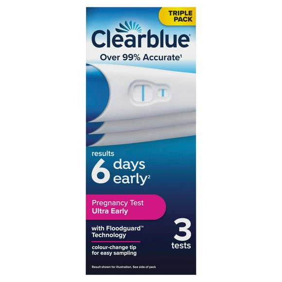 Clearblue Ultra Early Pregnancy Test Kit, Early Detection at Home Pregnancy Test, 3 Tests, 3CT