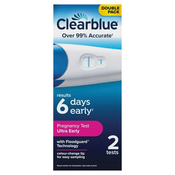 Clearblue Ultra Early Pregnancy Test Kit, Early Detection at Home Pregnancy Test, 2 Tests, 2CT