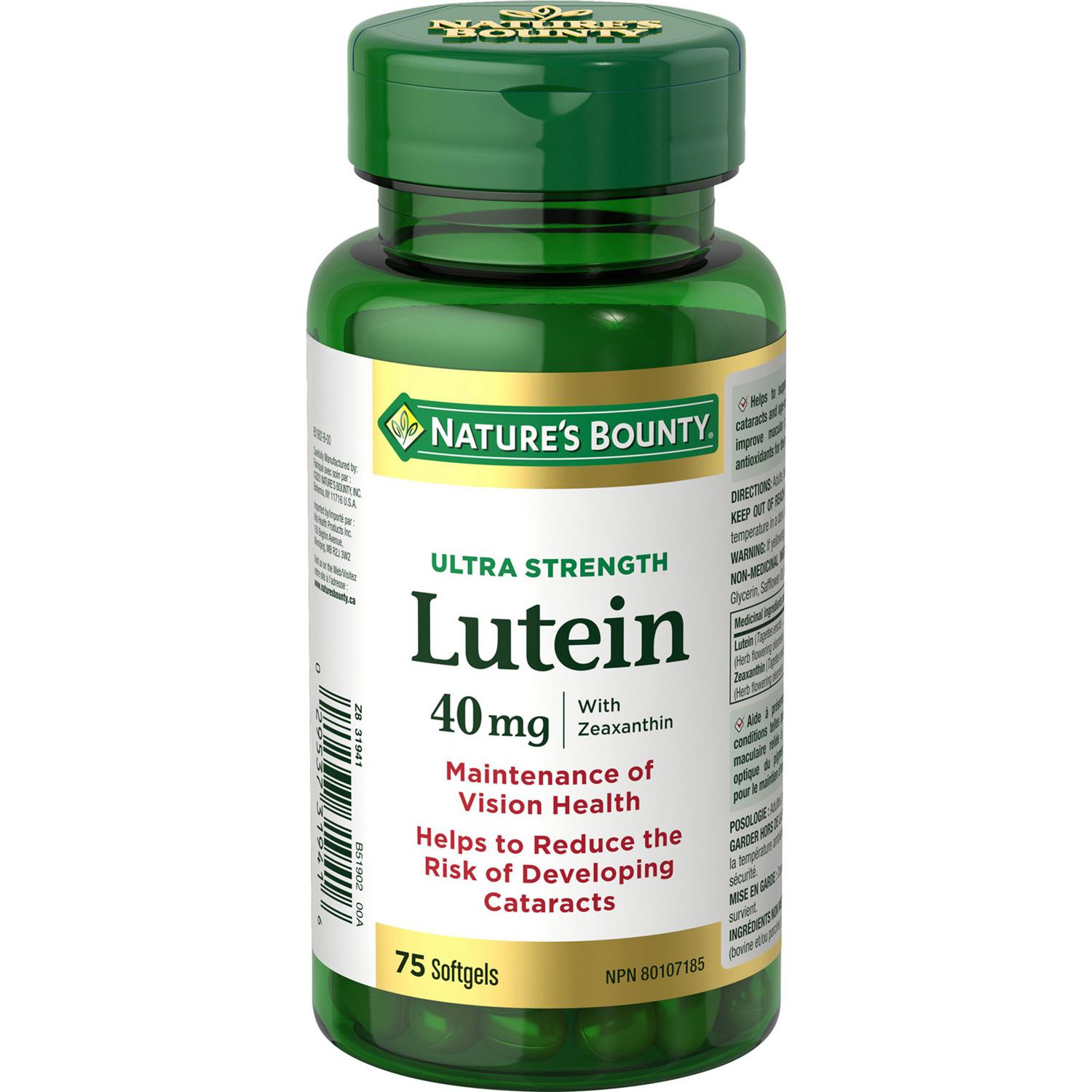 NATURE'S BOUNTY Lutein, Ultra Strength, Support For Conditions Like Cataracts & Macular Degeneration