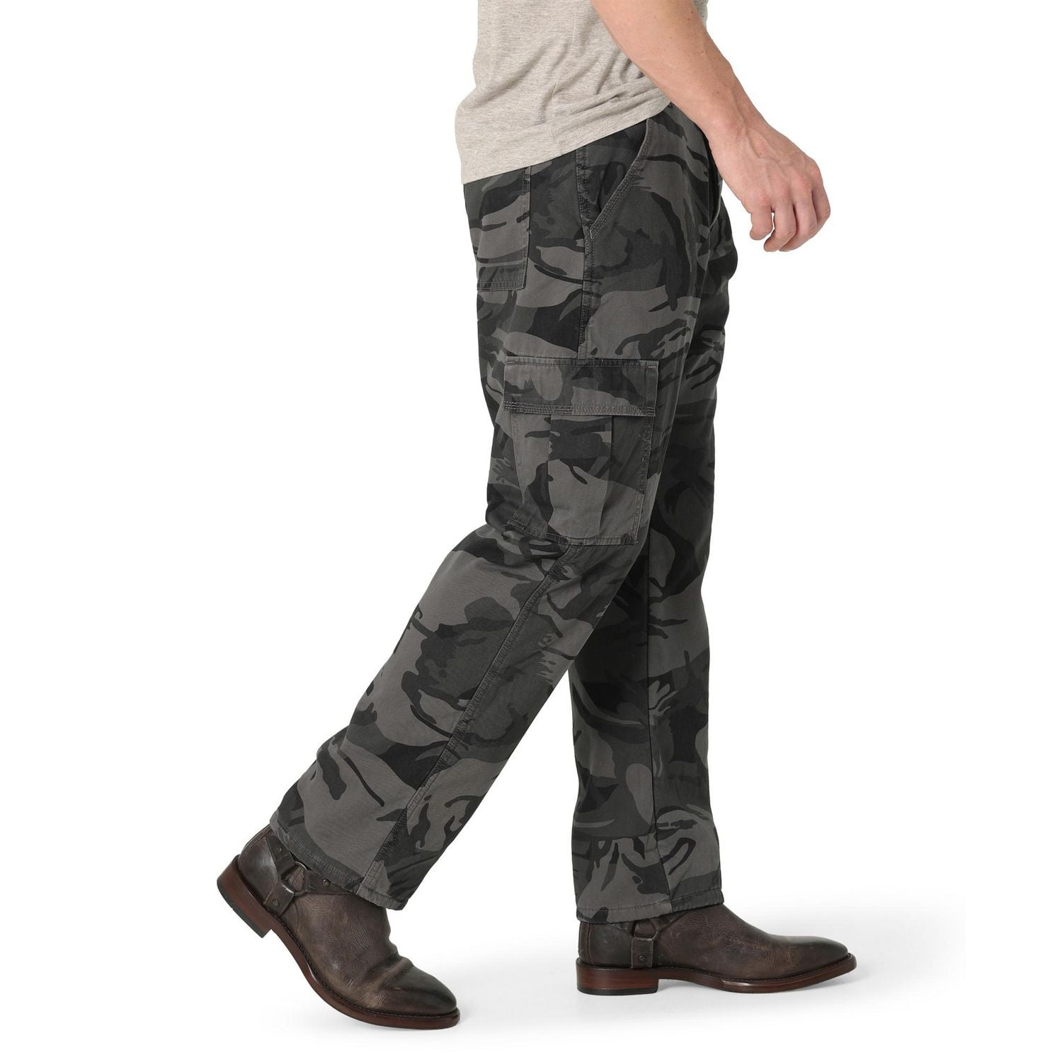 Men's Fleece Cargo Pants in Realtree AP Grey Camo Print