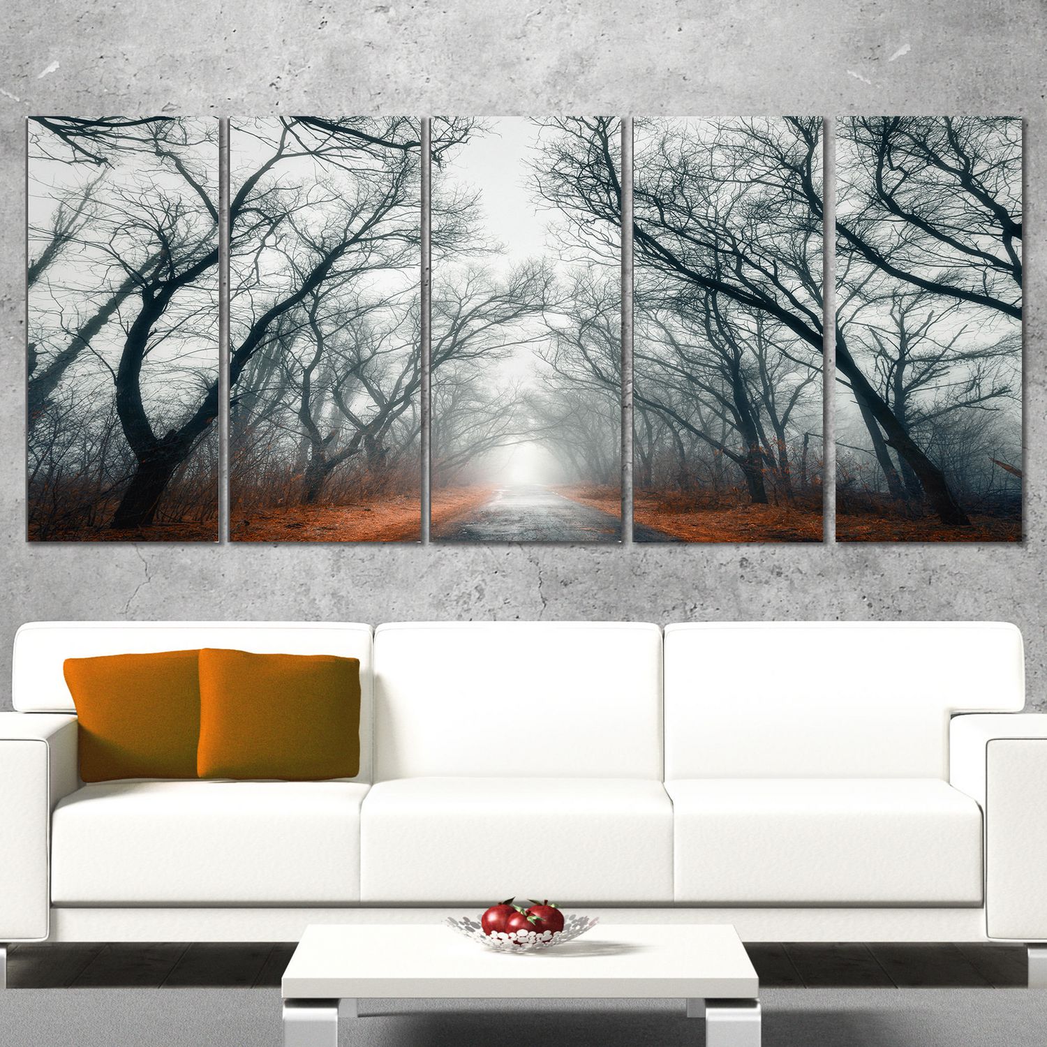 Design Art Mystic Road in Forest Landscape Photo Canvas Print | Walmart ...