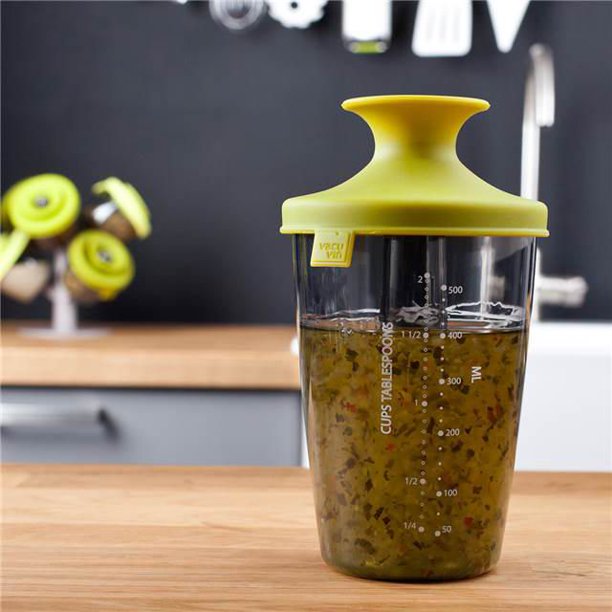 Shaker à vinaigrette 1 pc pot d'assaisonnement en verre avec