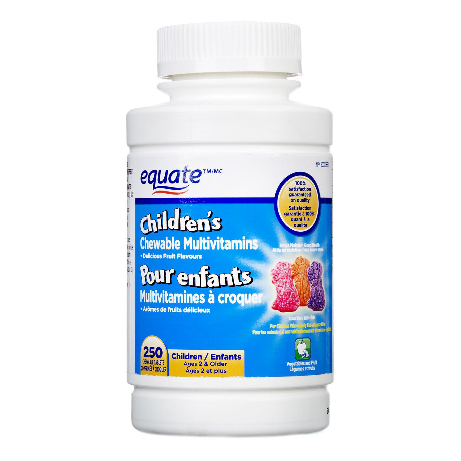 Equate Children’s Chewable Multivitamins, Ages 2 And Older Walmart Canada