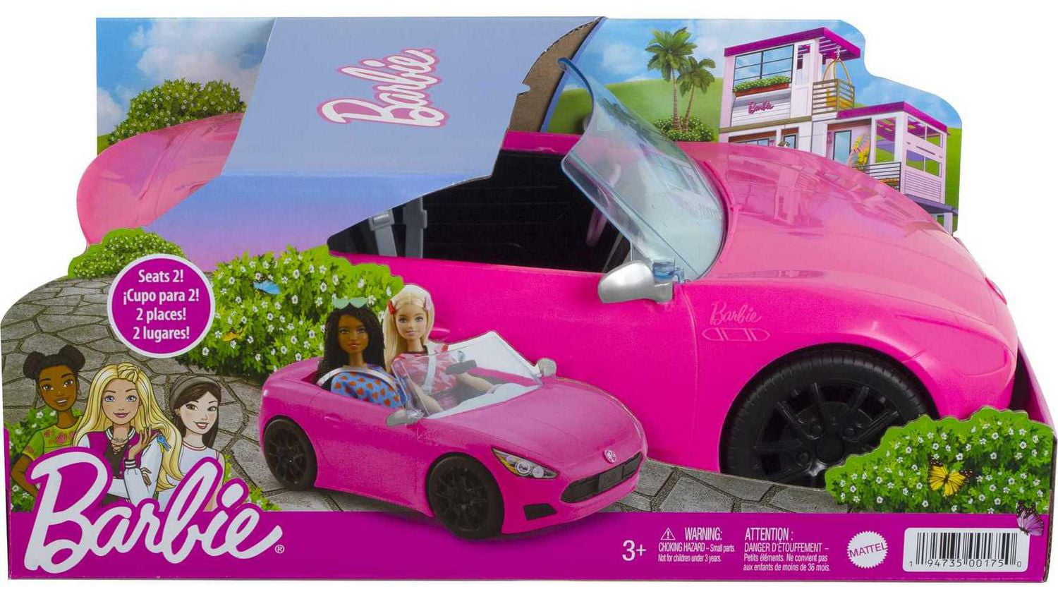 Barbie pink convertible car online