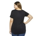 thumbnail image 3 of George Plus Women's Drapey V-Neck T-Shirt, 3 of 6
