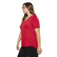thumbnail image 2 of George Plus Women's Drapey V-Neck T-Shirt, 2 of 6
