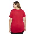 thumbnail image 3 of George Plus Women's Drapey V-Neck T-Shirt, 3 of 6