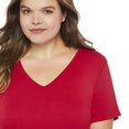 thumbnail image 4 of George Plus Women's Drapey V-Neck T-Shirt, 4 of 6
