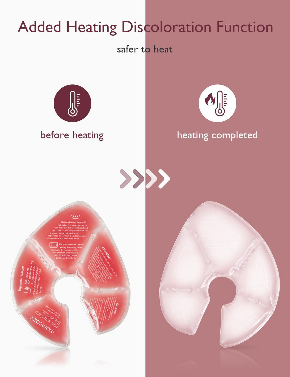 Momcozy Larger Breast Therapy Packs, Hot and Cold Breast Pads with 2 Soft Covers, Breastfeeding Essentials, MOMCOZY Breast Therapy Pack