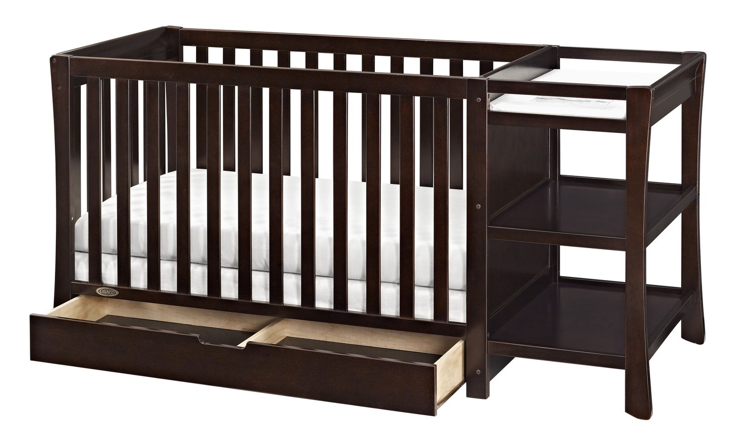 graco crib with changing table