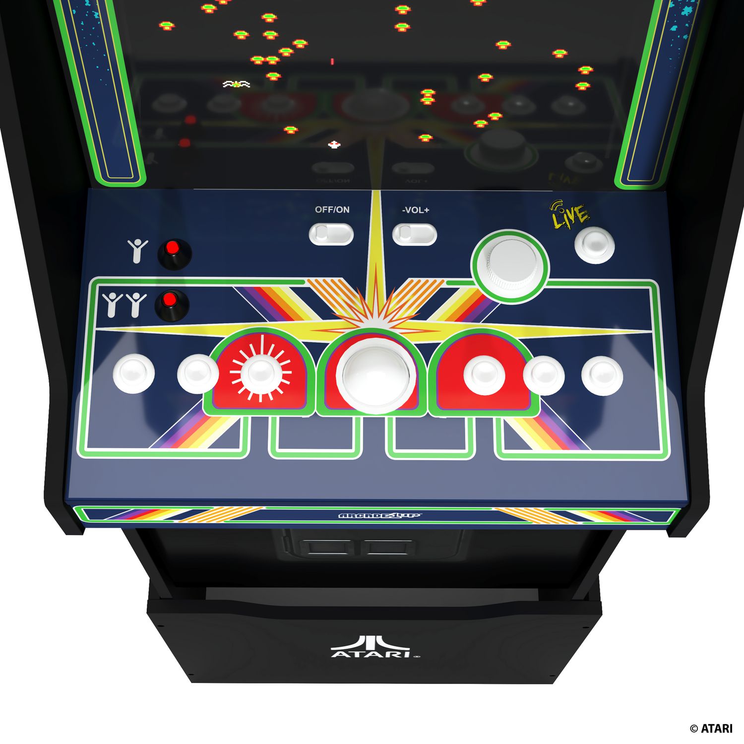 Arcade1UP Atari Legacy Arcade Game Centipede Edition w/ Riser