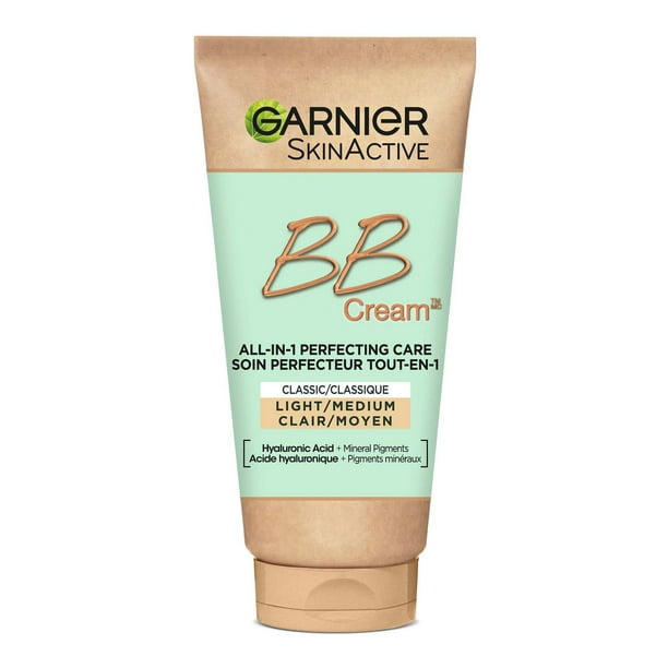 Garnier SkinActive BB Cream Classic with Hyaluronic Acid & Aloe, Light/Medium, 50ml, New