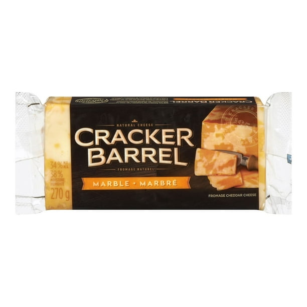 Barre de fromage naturel cheddar marbré de Cracker Barrel