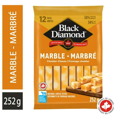 Black Diamond Bâtonnets de fromage Cheddar marbré, 12 unités