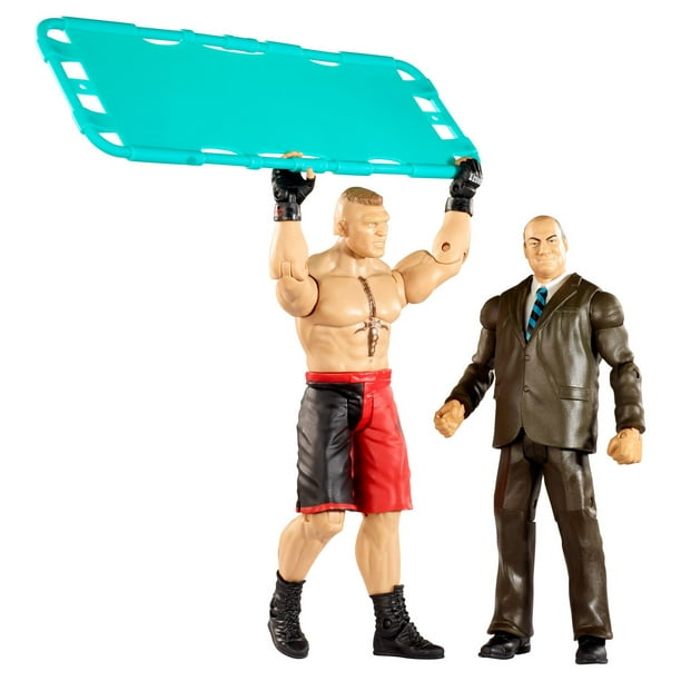WWE Battle Pack Brock Lesnar c. Paul Heyman avec Civière – Ensemble de 2
