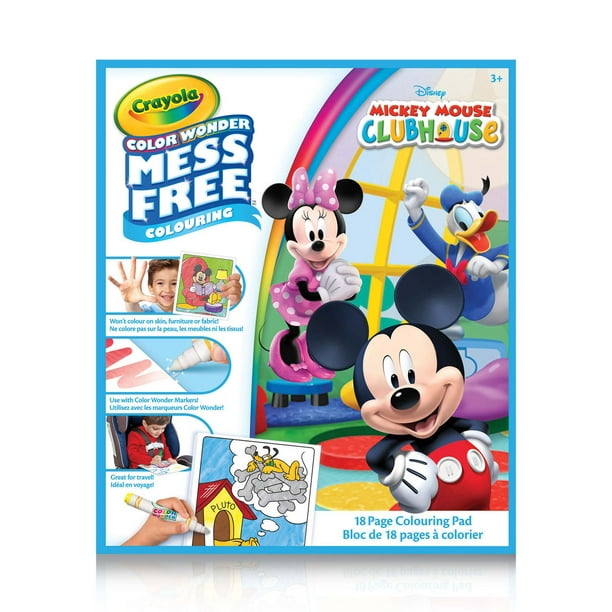 Bloc de pages à colorier Mickey Mouse Clubhouse Color Wonder Mess Free Colouring de Crayola
