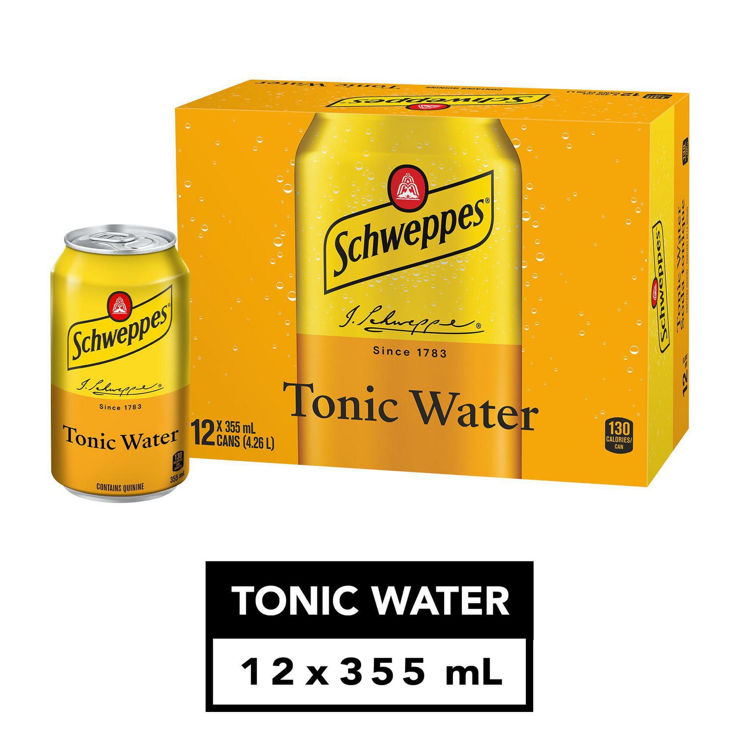 Schweppes Tonic Water, 12 x 355 mL cans Walmart Canada
