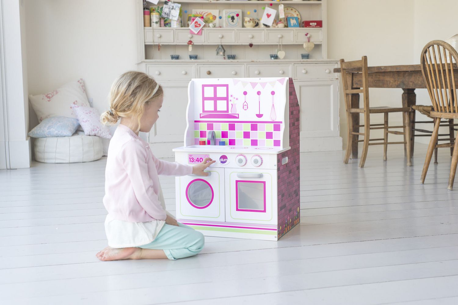 Plum 2 in 1 dolls house shop and kitchen