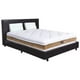 Lit Plateforme Simple Sleep en similicuir pour grand lit - Espresso – image 1 sur 4