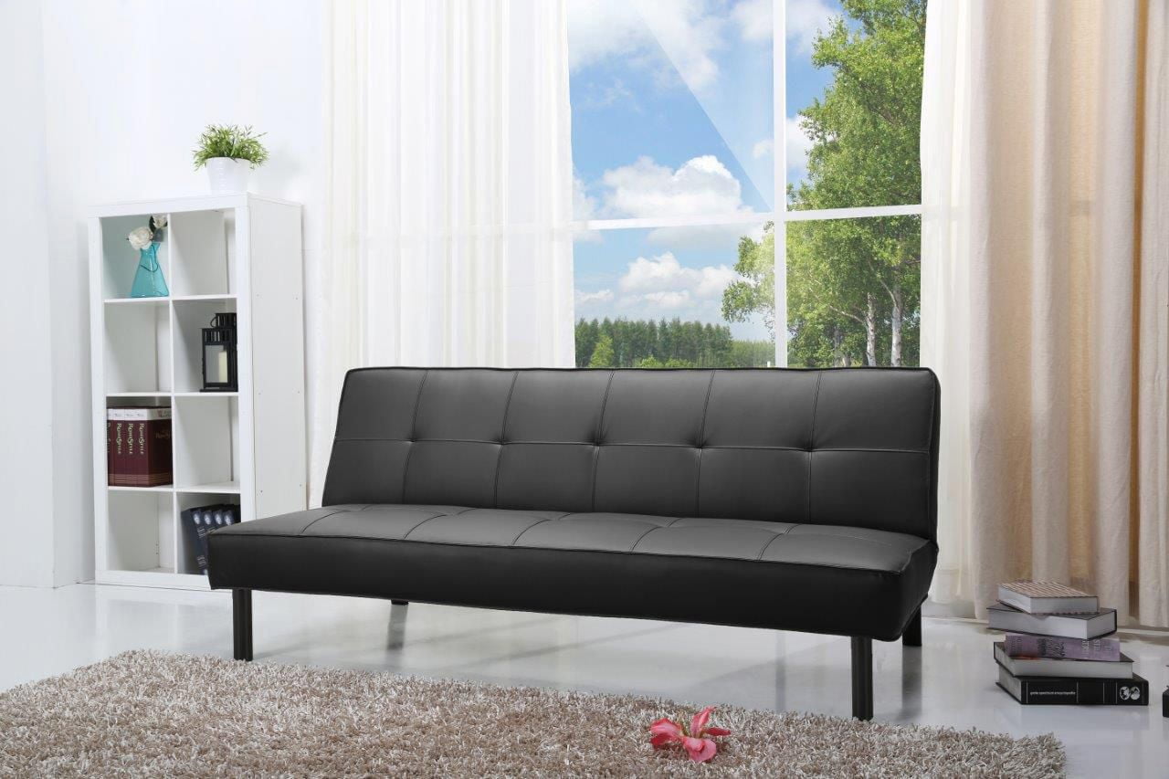 Simple Sleep Black Tufted Sofa Bed Walmart Canada