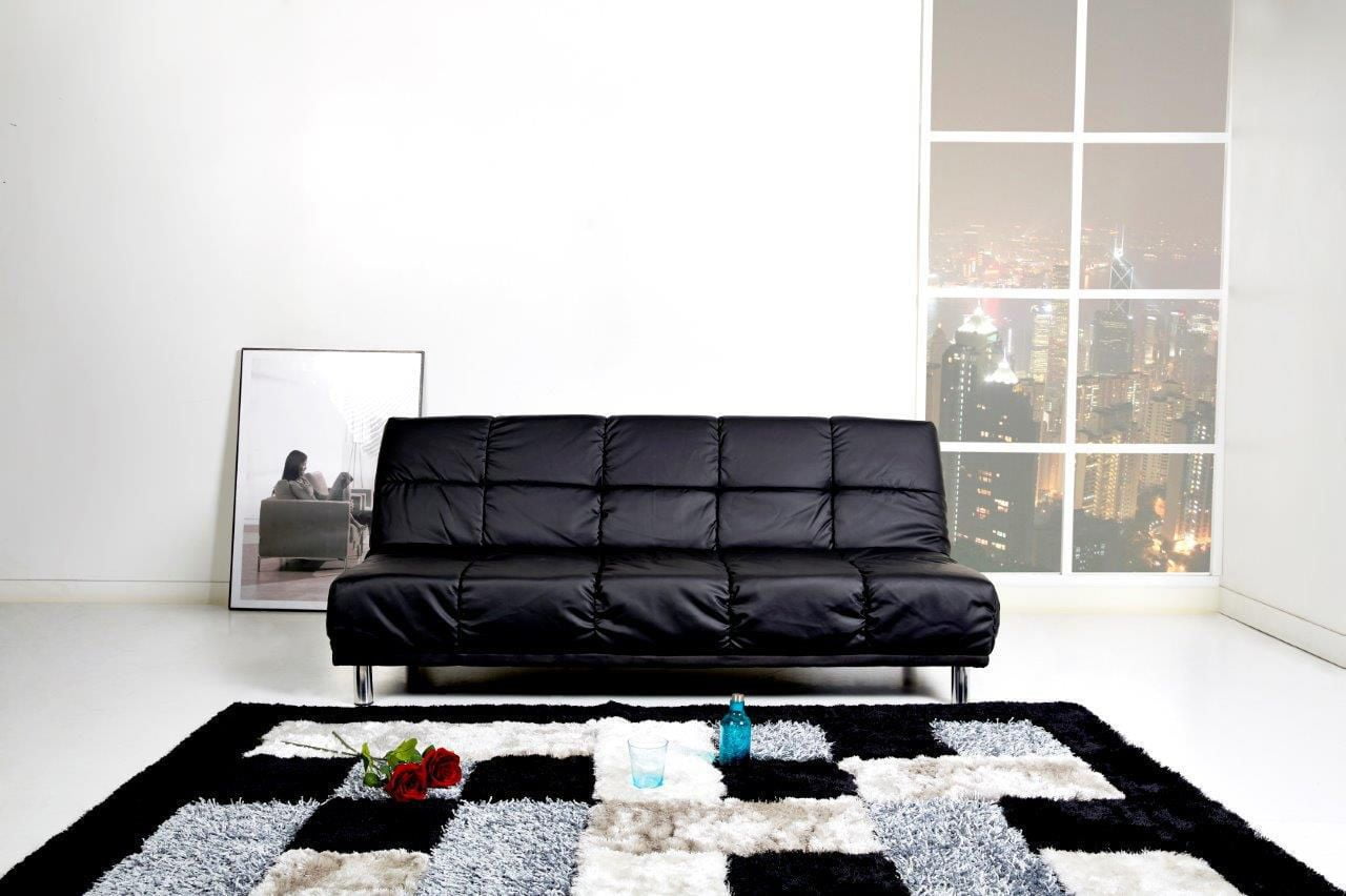 black sofa bed comfortable to sleep