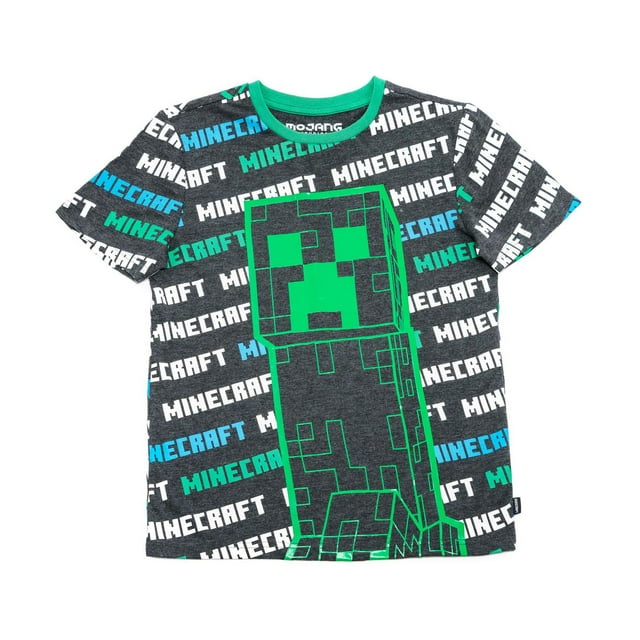 T-shirt à manches courtes Minecraft Creeper pour garçon