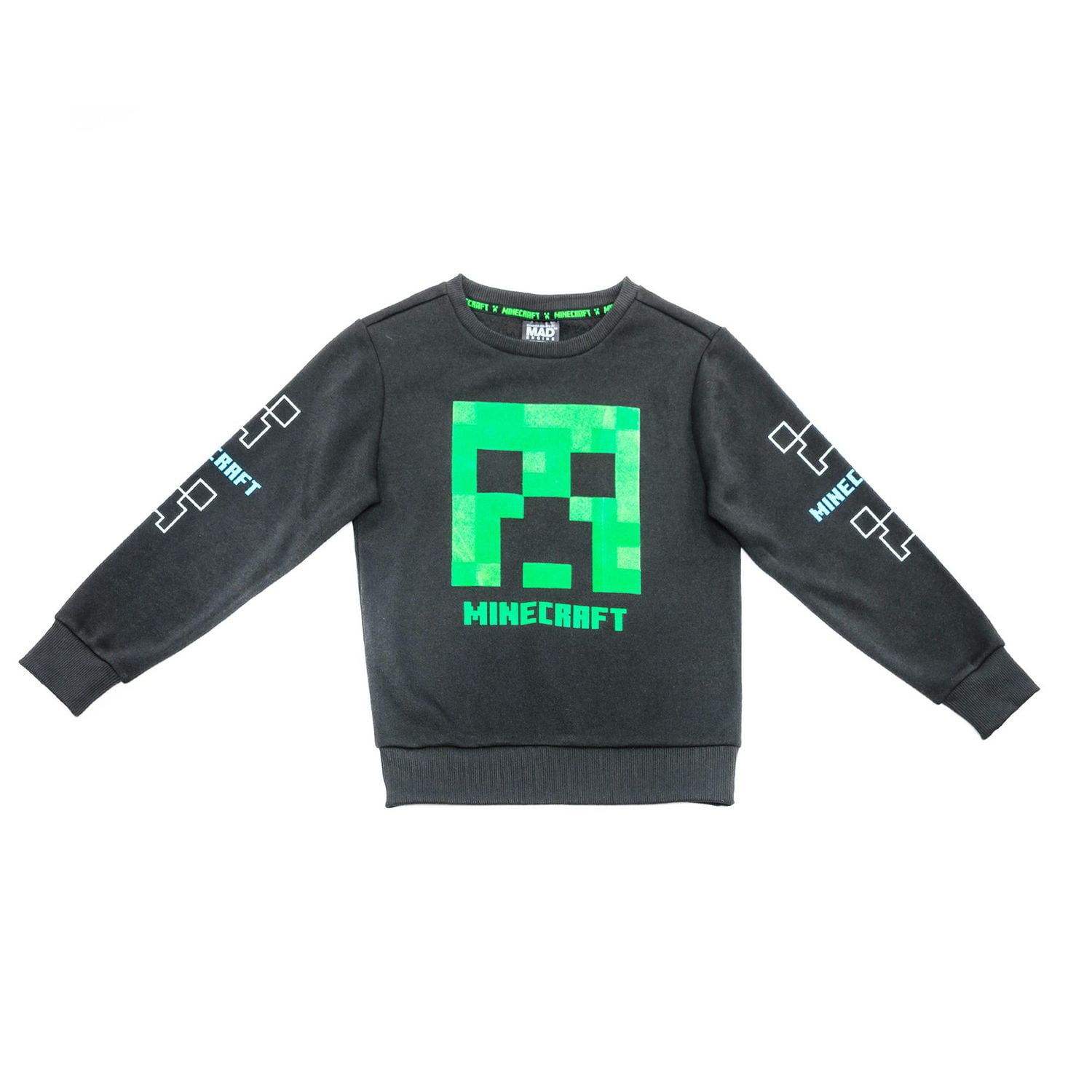 Boys Minecraft Creep A Head Long Sleeve Crew