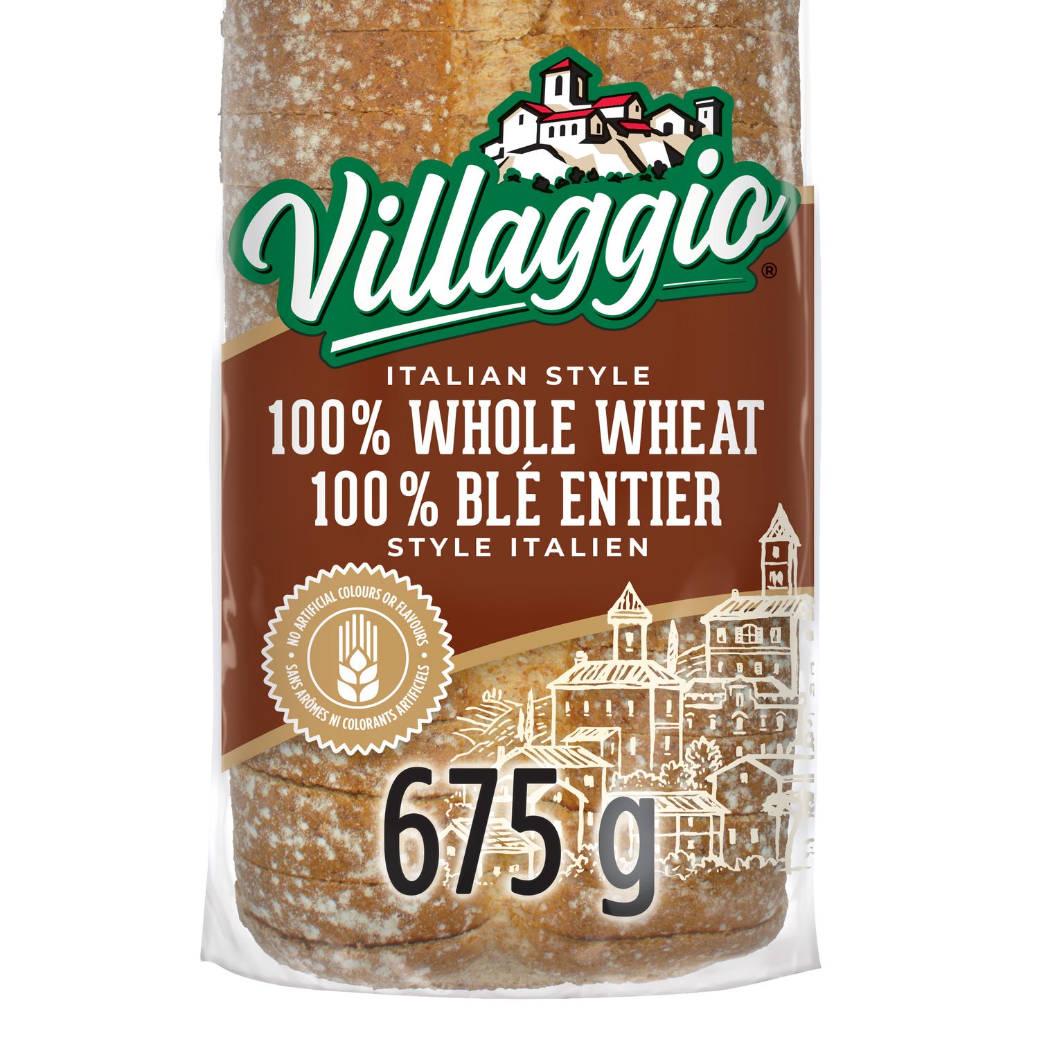 Villaggio® Italian Style 100% Whole Wheat Thick Sliced Bread