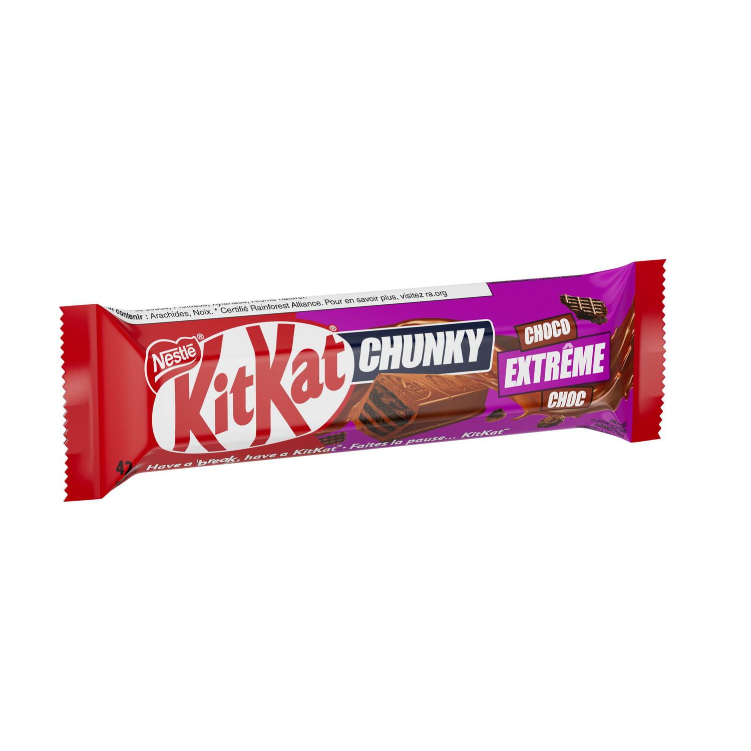 Chunky Extreme Choc, Crispy Wafers, Chocolatey Filling And Crunchy Pieces Covered in A Chocolatey Coating, Made With 100% Sustainably Sourced Cocoa, Wafer Bar