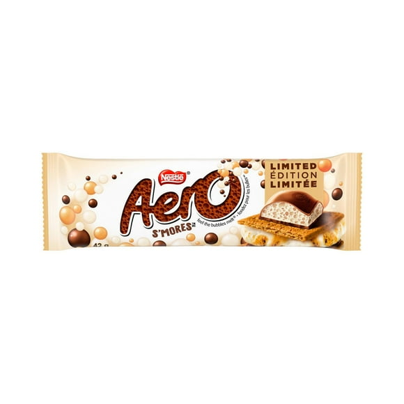 S'mores, Milk Chocolate With Melt In Your Mouth Bubbles With Graham Cracker And Marshmallow Flavours, Perfect For Sharing, Prepared In Canada 42 g