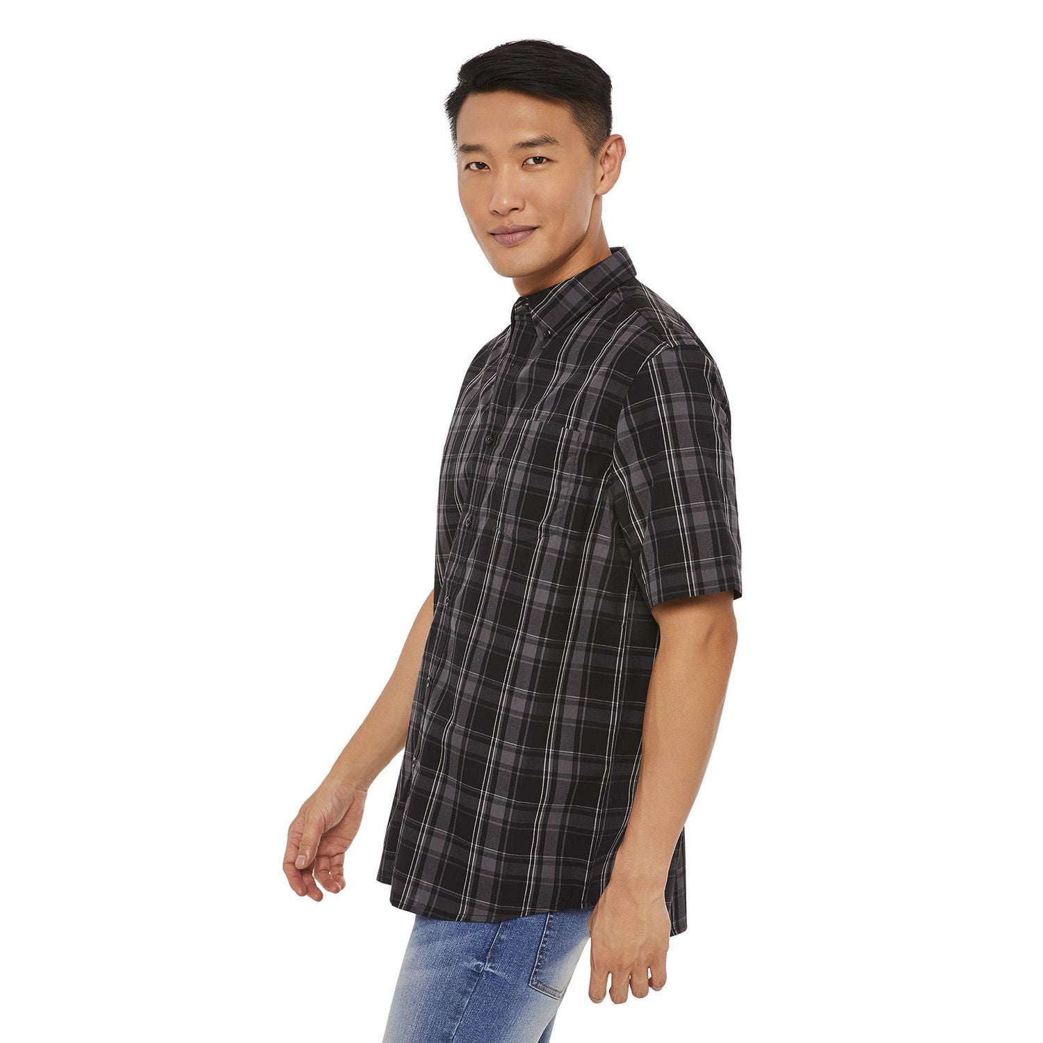 George Men's Plus short Sleeve Woven Shirt