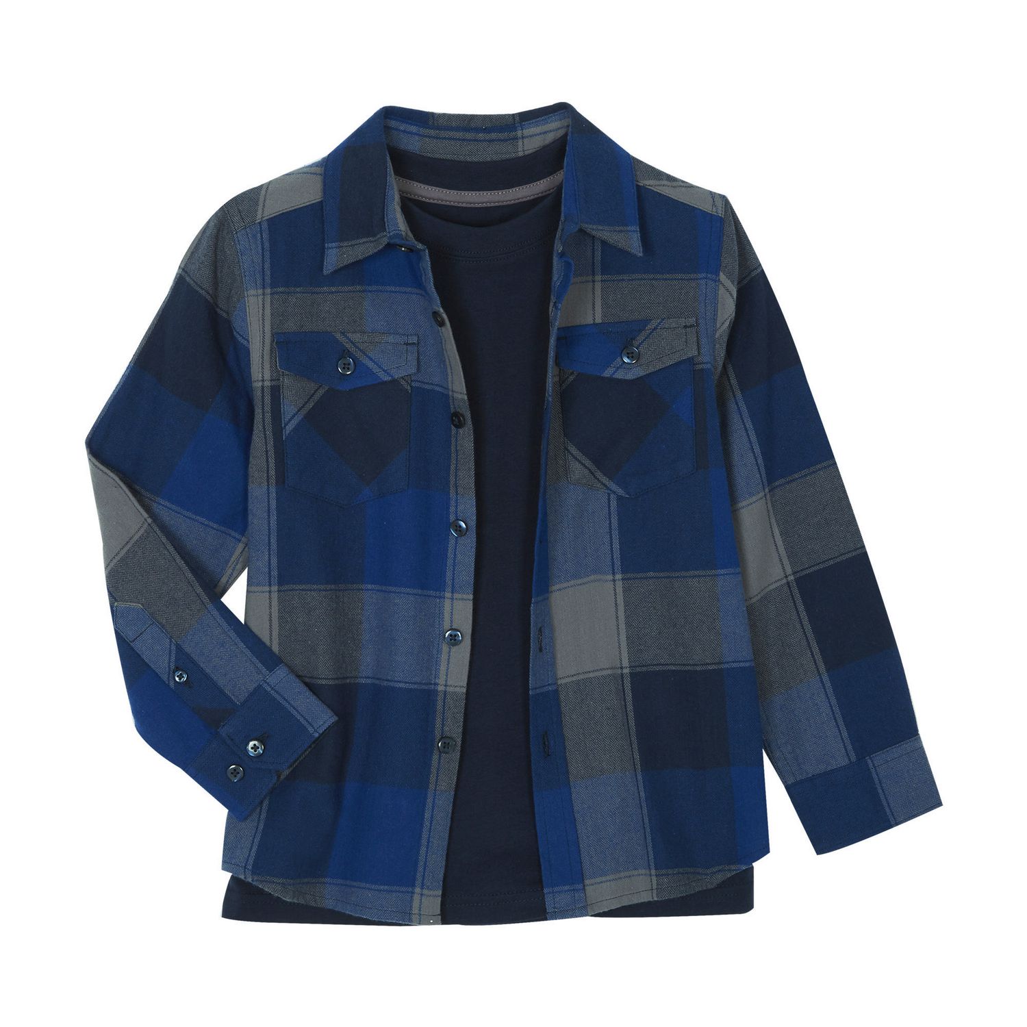 George Flannel Shirt & Tee Set | Walmart Canada