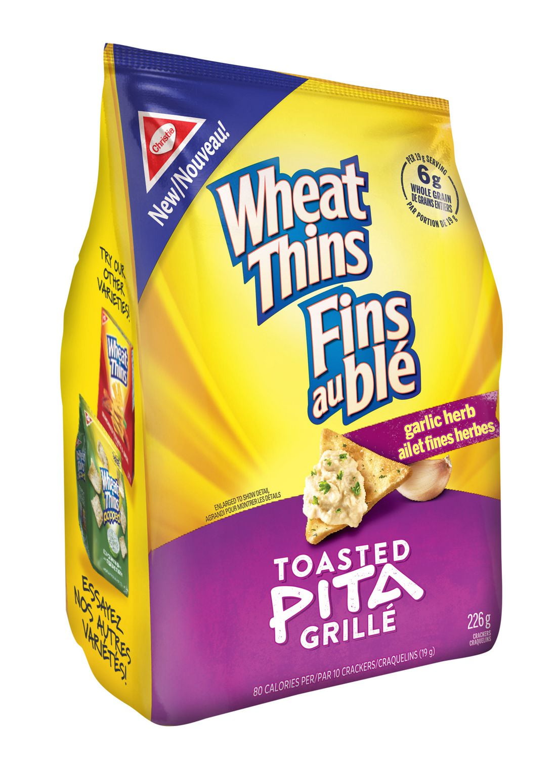 Wheat Thins Toasted Pita Garlic Herb Crackers Walmart Canada