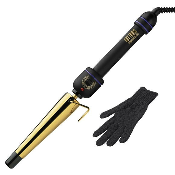 HOT TOOLS Pro Signature Gold Large Tapered Curling Iron + Wand,
