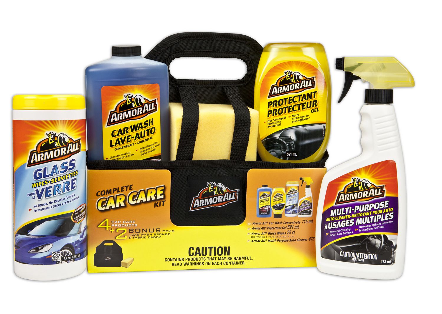 Armor All Complete Car Care Kit (9 Items) - Car Wash, Detailing and  Cleaning Kit - Cleans Vinyl, Dashboard, Windows, Leather - Unscented -  Count in the Car Interior Cleaners department at