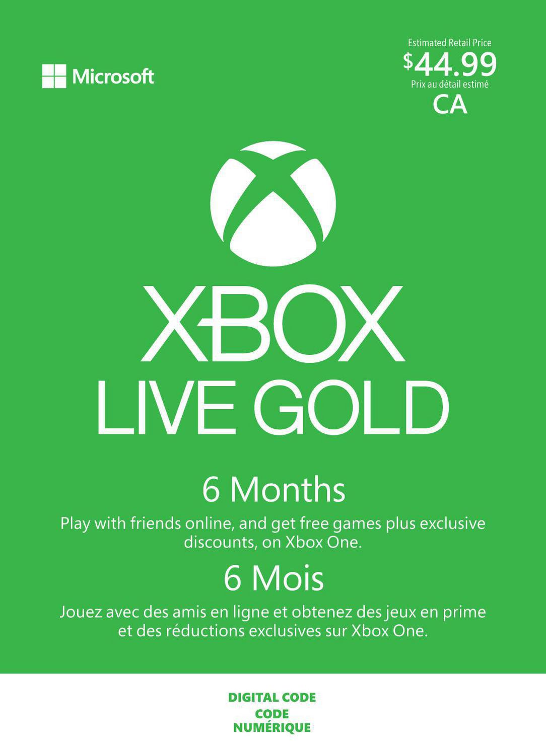 xbox live one month price