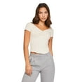 thumbnail image 1 of No Boundaries Women's Baby V-Neckline Tee, 1 of 1