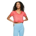 thumbnail image 1 of No Boundaries Women's Boxy V-Neckline Tee, 1 of 6