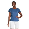 thumbnail image 1 of George Women's Eyelet Flutter Sleeve Top, 1 of 6