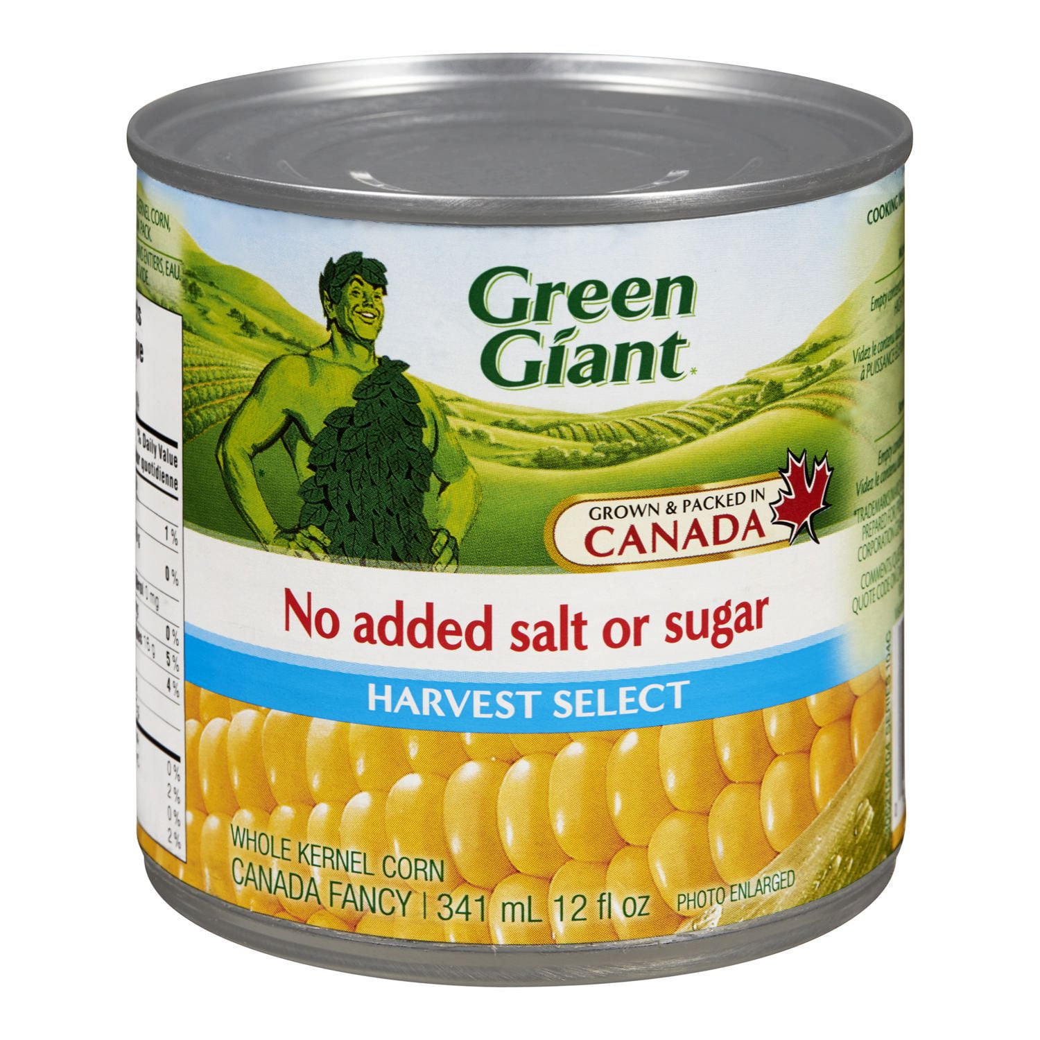 Green Giant Canned Harvest Select No Added Salt Or Sugar Whole Kernel Corn 341ml. Walmart Canada